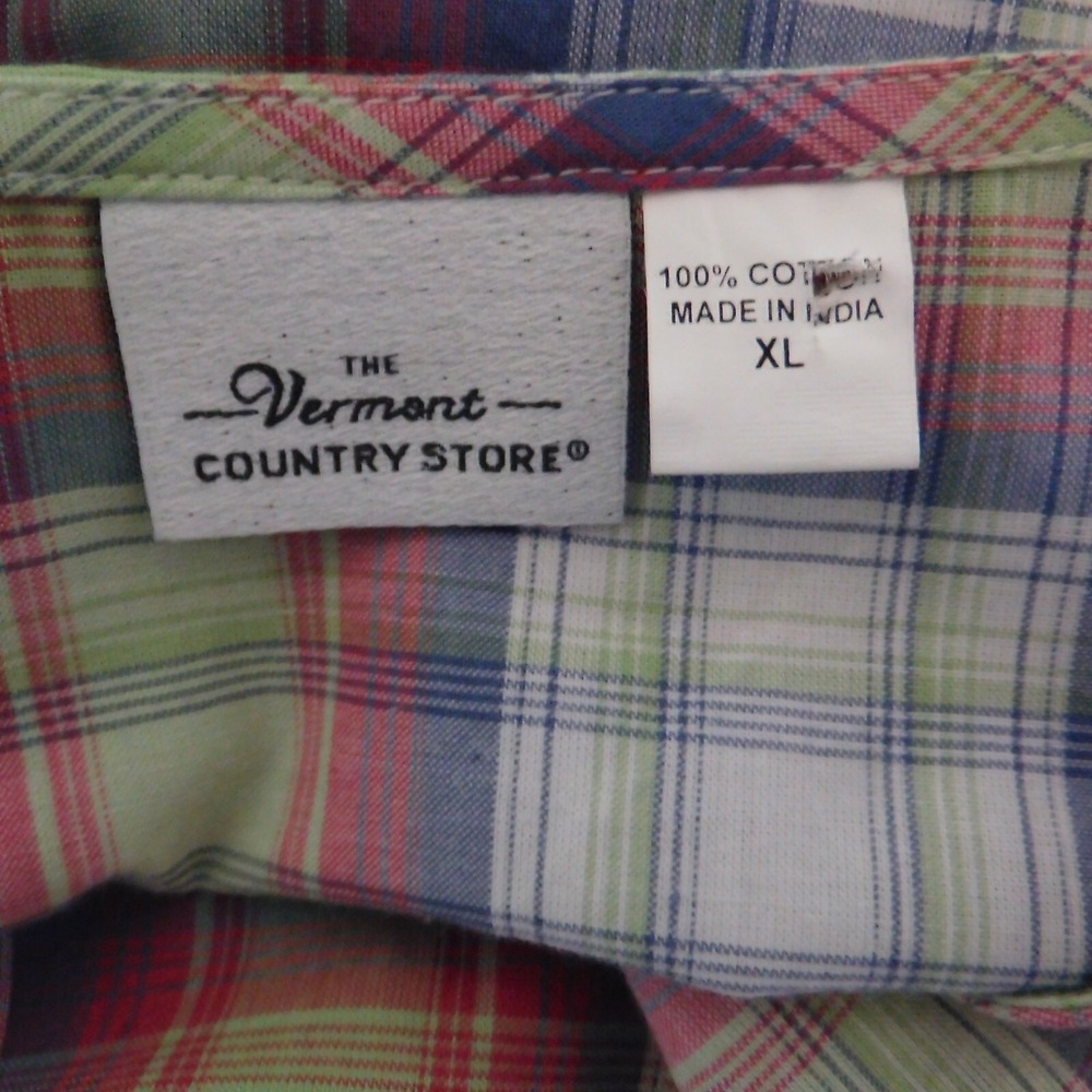 NEW Womens Dress Cotton Muumuu Patio‎ Dress Red Green Plaid Size XL Tiered Skirt - Picture 3 of 5